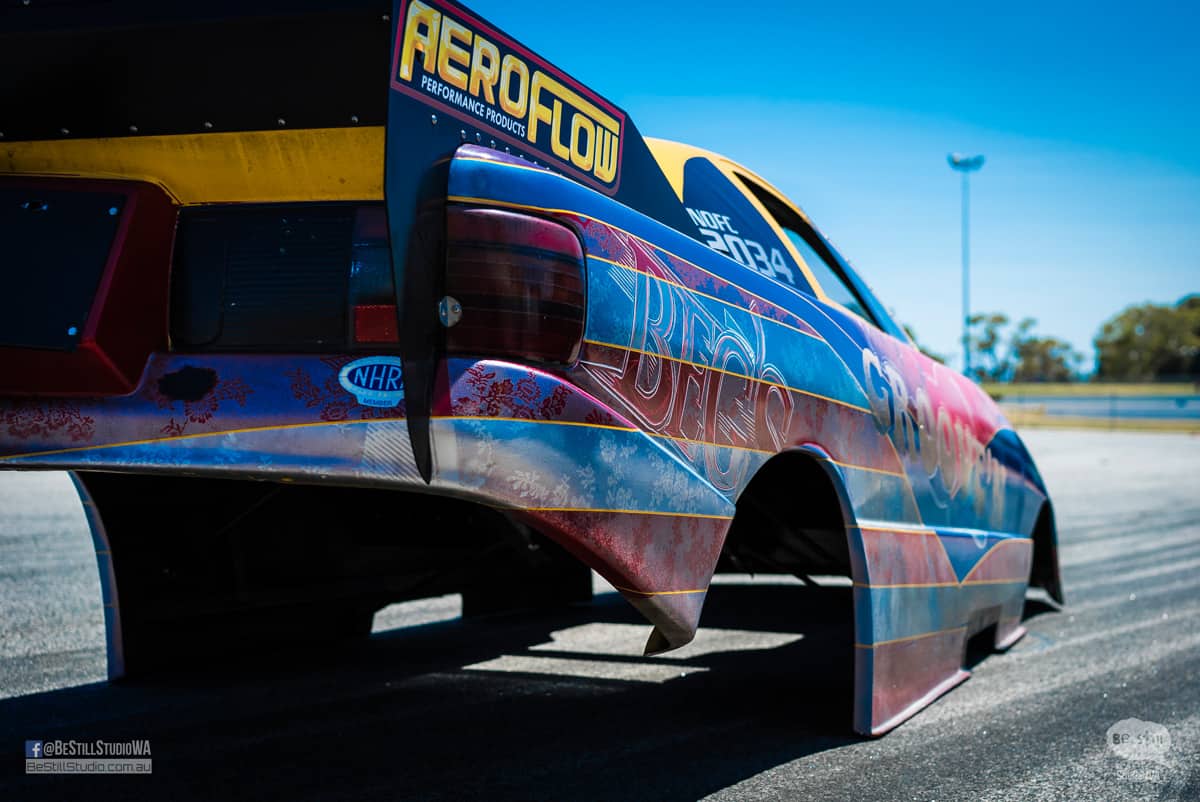 Photograph of grooven drag racing team aero flow Perth funny car