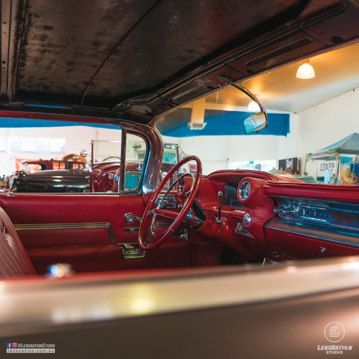 Chevvy Impala interiors masterly crafted in red