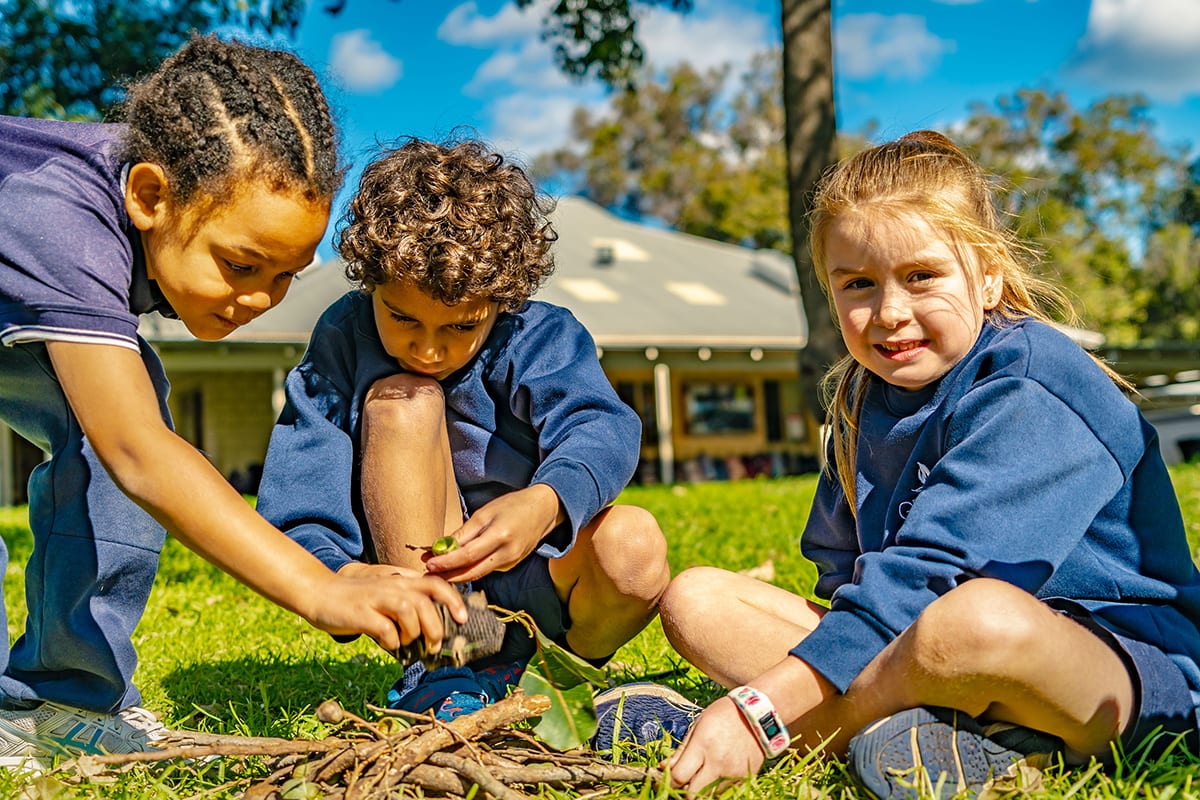 Primary Kids playing school photography Grace Christian School Bunbury