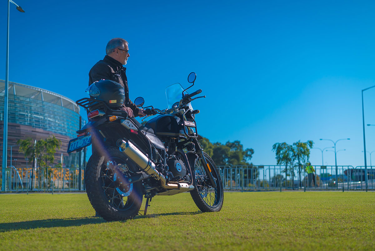 Royal Enfield Himalayan at Perth Optus Stadium