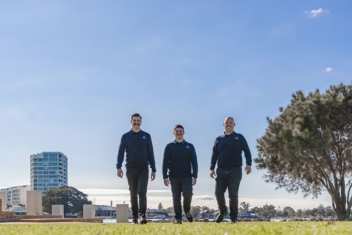 IT team walking to camera commercial photography Mandurah