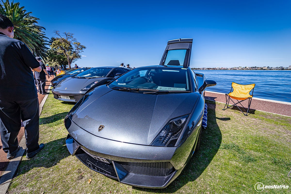 Lamborghini Car club was in attendance on display next to Swan river