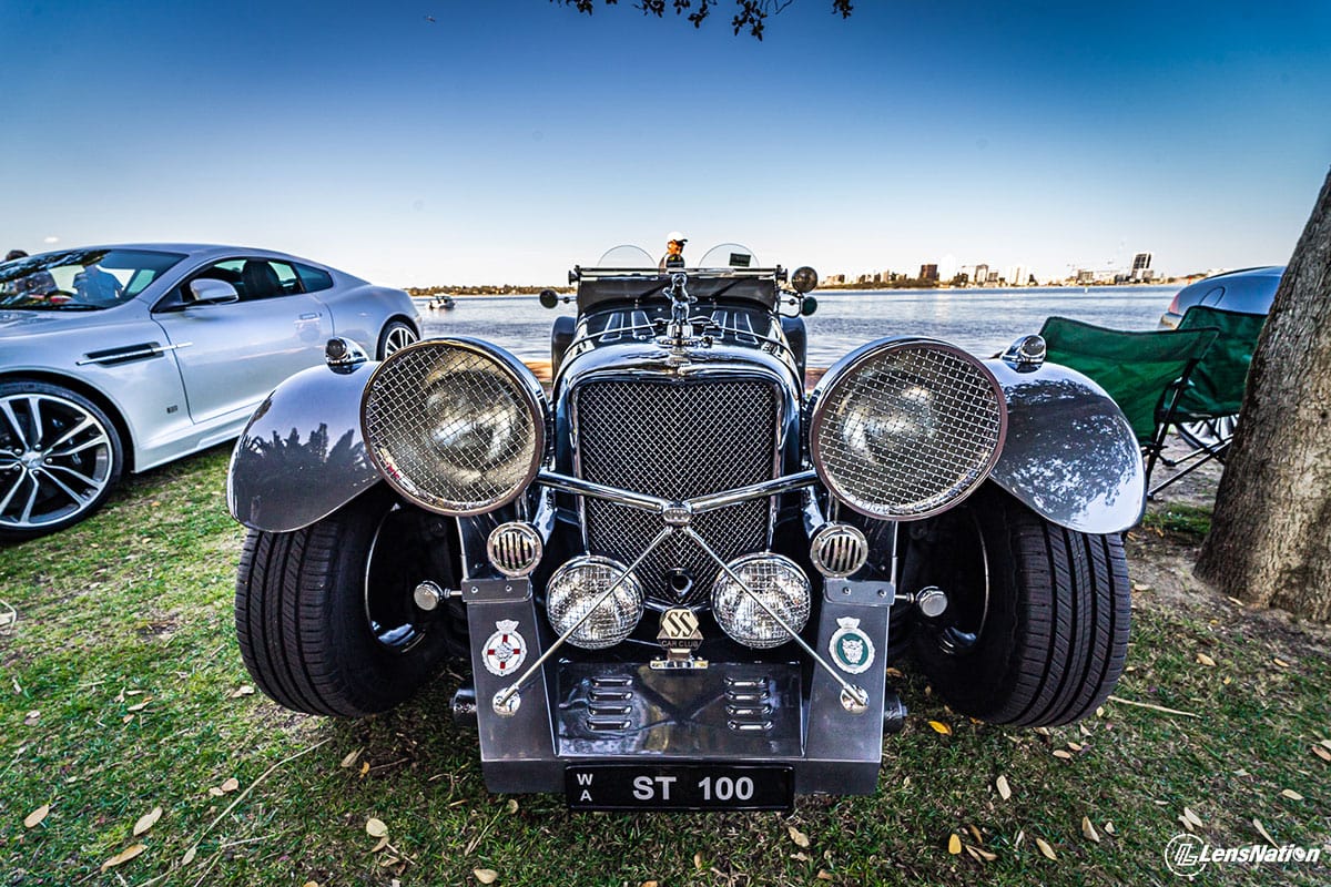 Classic Jaguar SS 100 2.5 litre on display