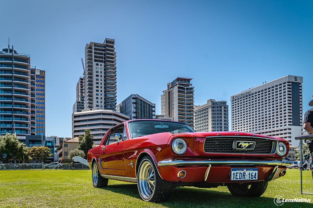 Bangin' Headlights' Mustang on display