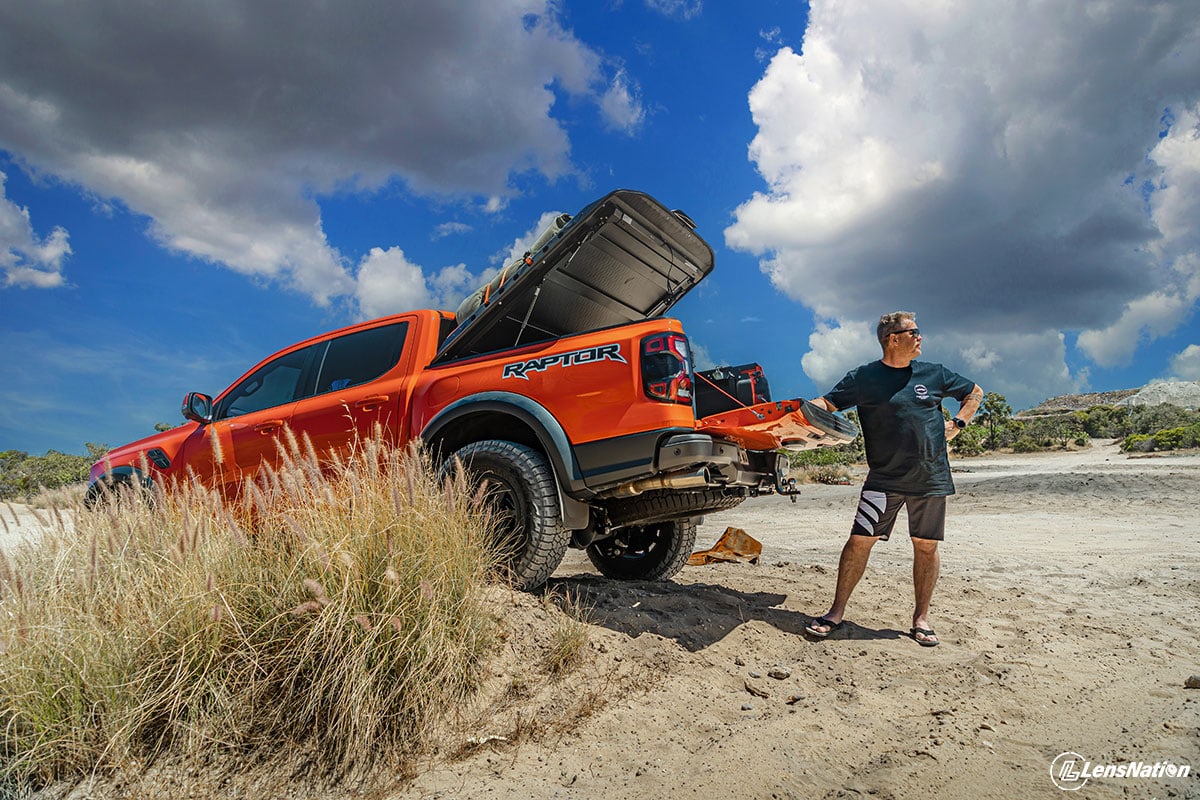Ford Ranger Raptor 2022 Utemaster Load lid Photoshoot