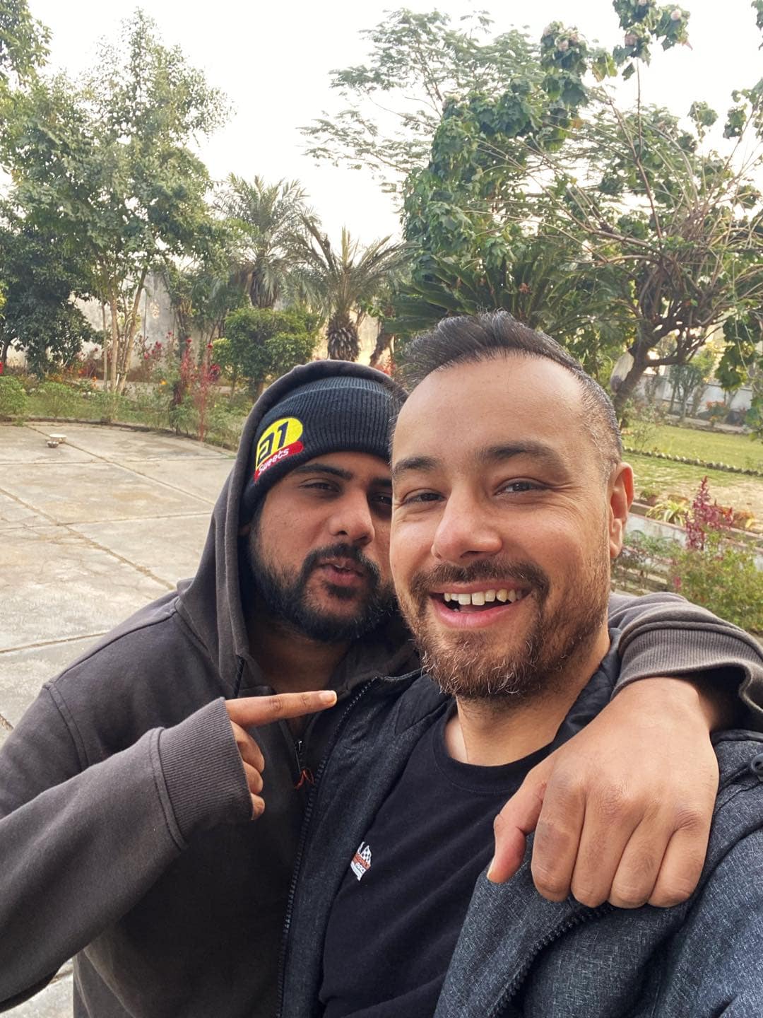 Met Sarang Sikander. I do that every trip.