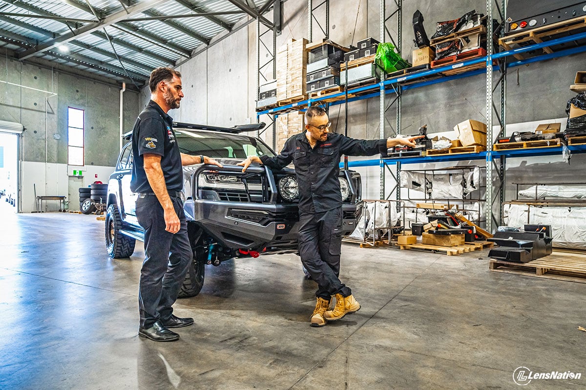 Behind-the-scenes of Landcruiser 300 Ultimate 4WD photo shoot in action