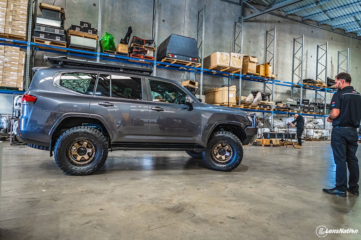 Up-close and personal look at Landcruiser 300 Ultimate 4WD during photoshoot