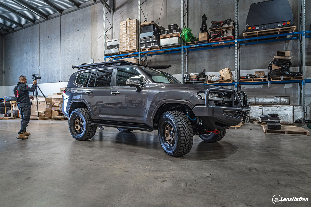 Behind-the-scenes glimpse of Ultimate 4WD team capturing the Landcruiser 300 in action