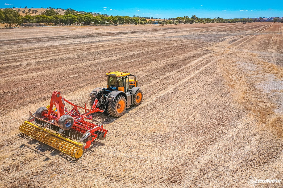 JCB Fastrac Icon Pottinger Terradisc Drone Photo