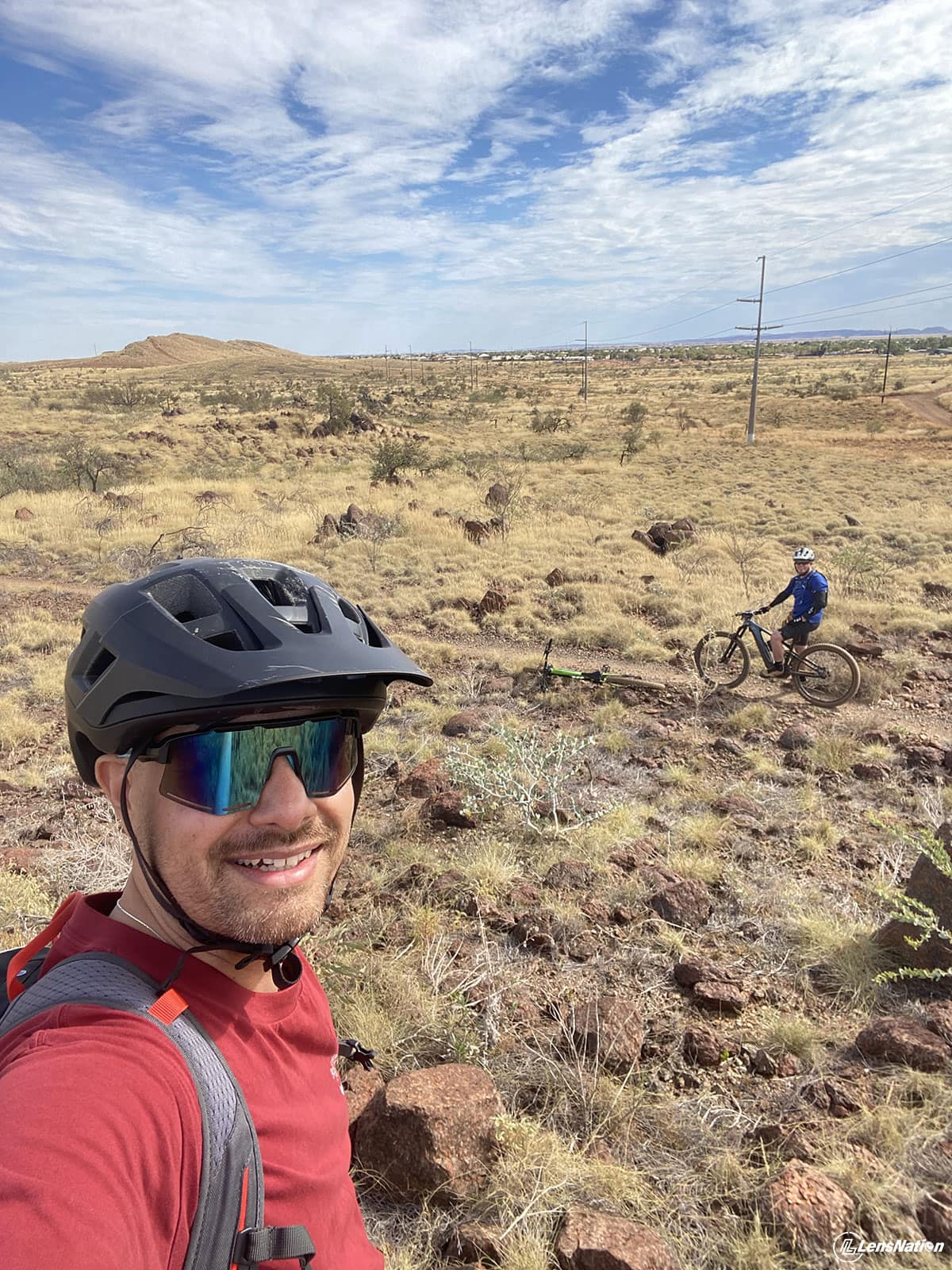 Taking on the Dog Hill track with my mountain bike