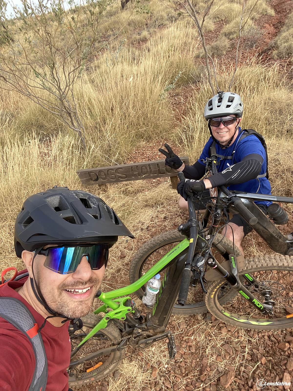 Taking on the Dog Hill track with my mountain bike