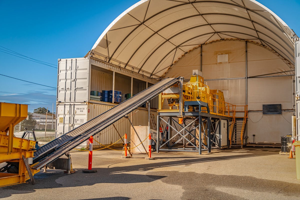 Global Lithium Steinert Ore Sorting machine