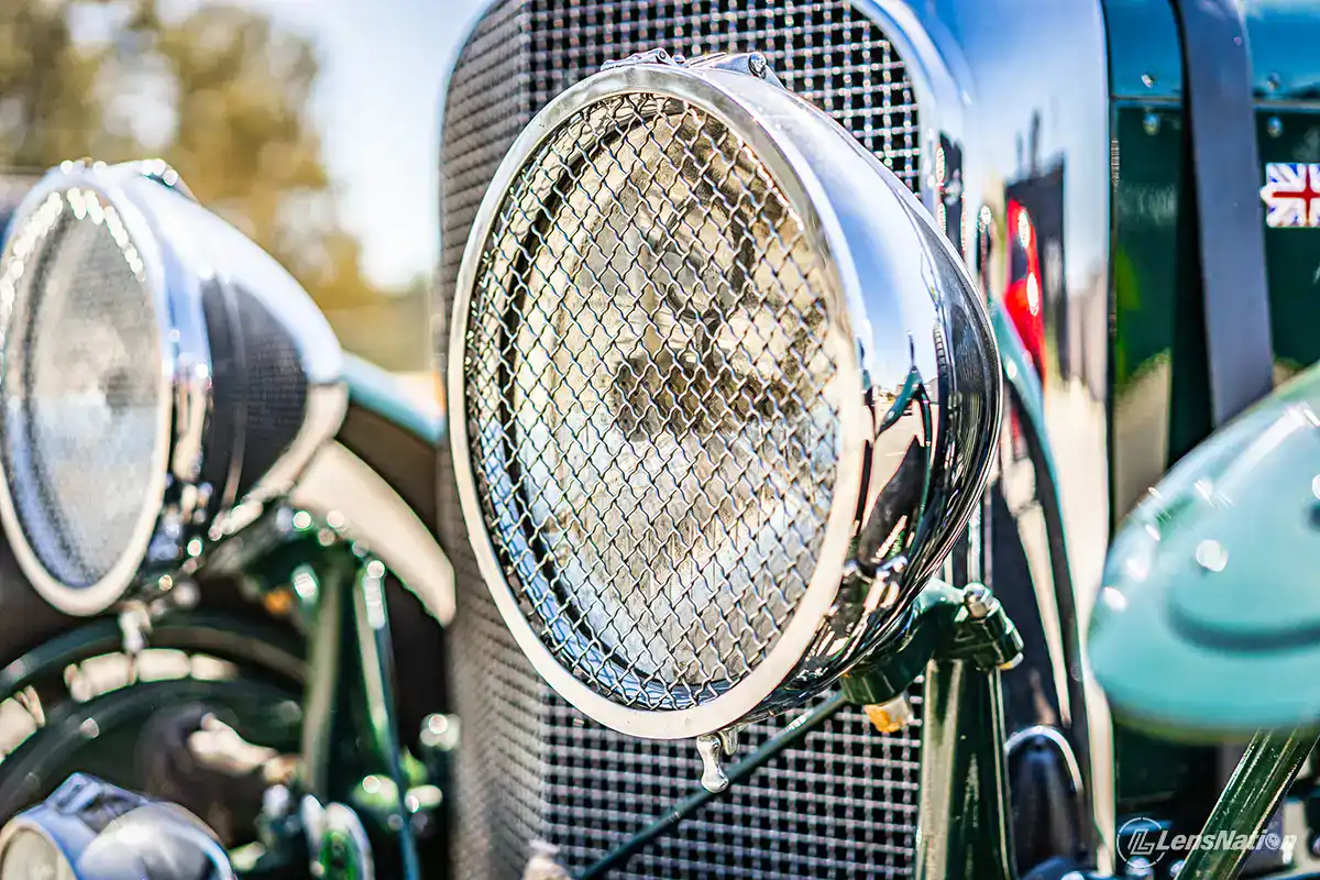 Close‑up of the hand‑stitched leather interior