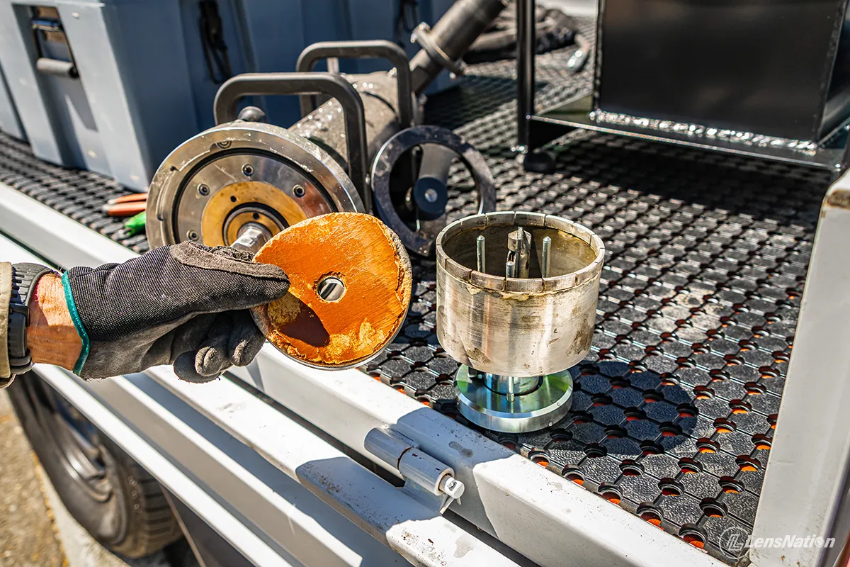 Live water main connection photographed at Water Corporation Perth