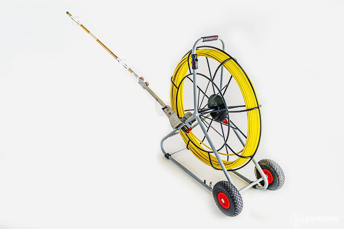 ndustrial product photography highlighting the fine detail of mining survey tools used in drilling operations.