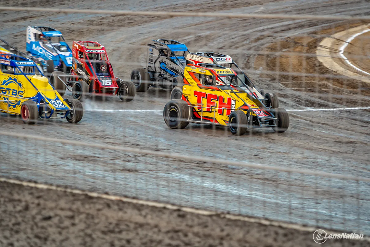 WASDA Speedcar racing car competing at a Perth speedway event