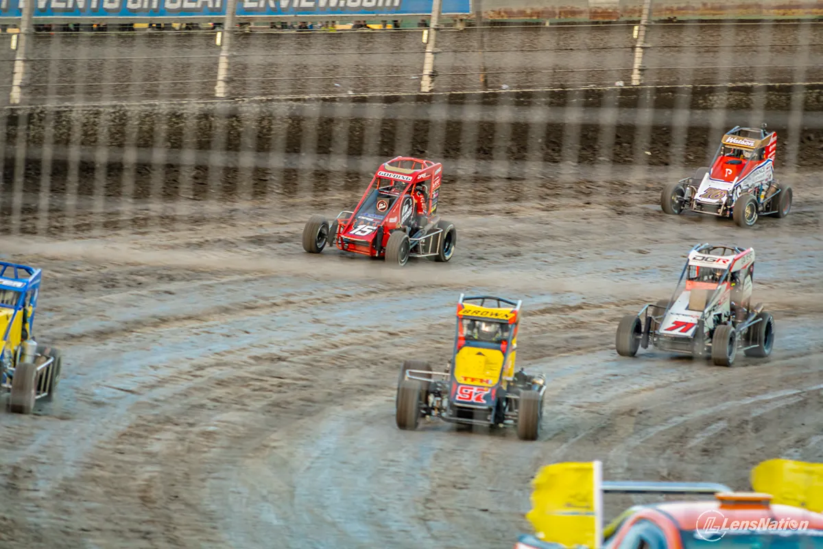 Golding Motorsports Speedcar captured during a racing event in Perth
