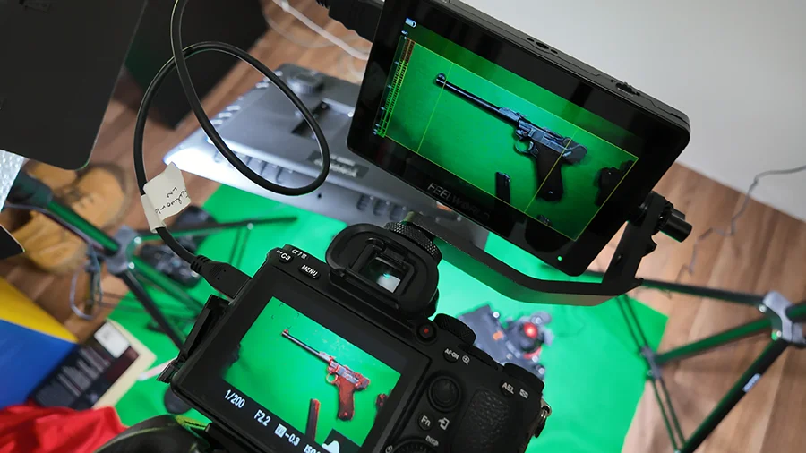 A view from the camera of the DWM LP08 ready to be photographed