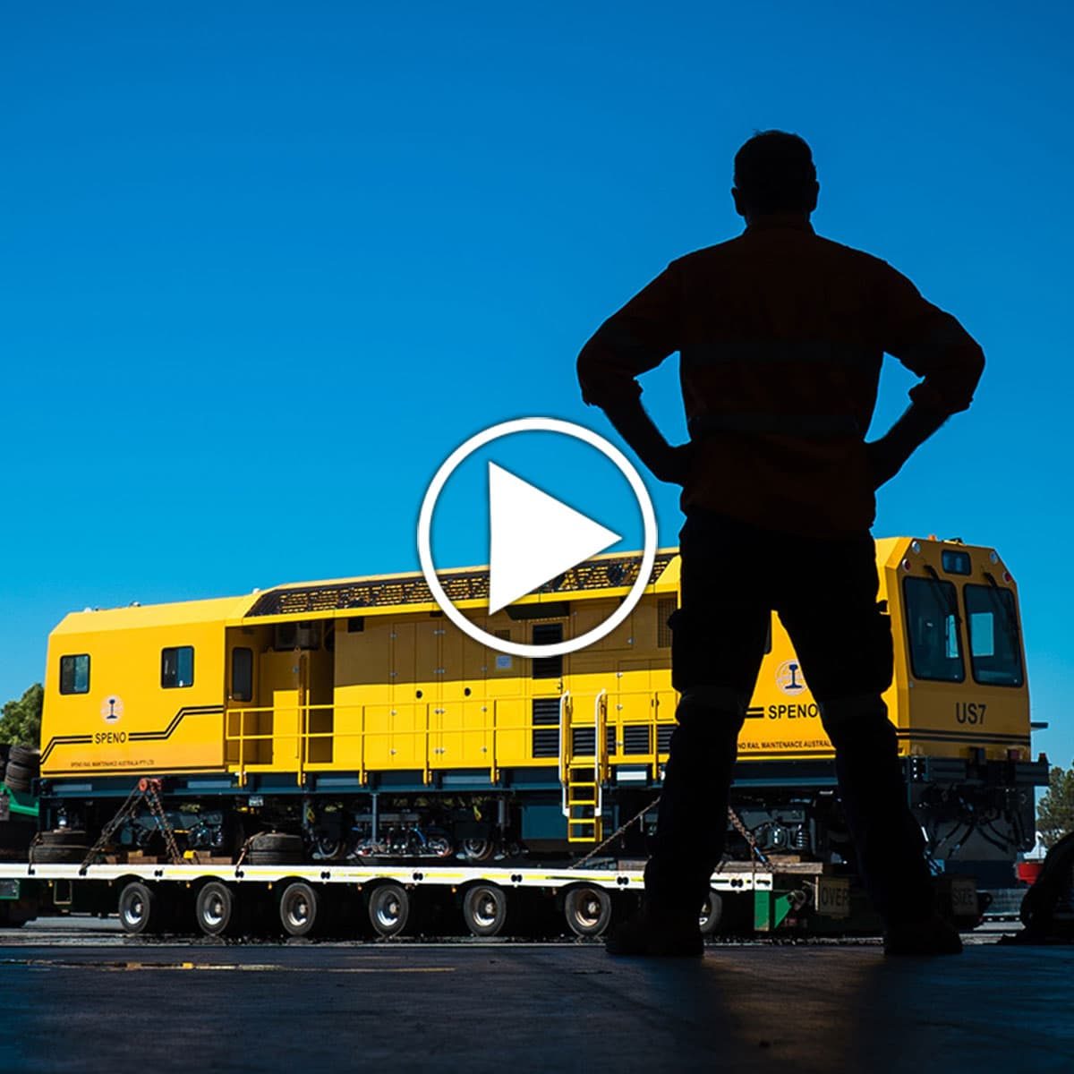 Speno Train Track machine Timelapse Video Heavy Industry