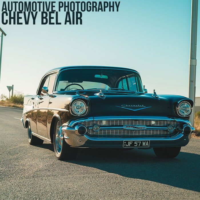 Chevrolet Belair Pillarless 1957 Perth Steel Bumper Car Photoshoot
