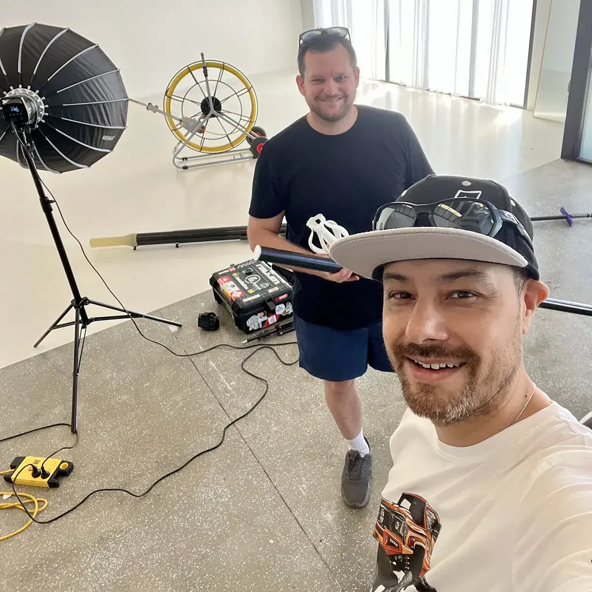 Hanging out with Glenn from IBT Mining during the photoshoot